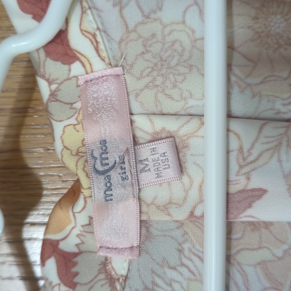 Moa Moa Floral Tie Front Top - Picture 3 of 3